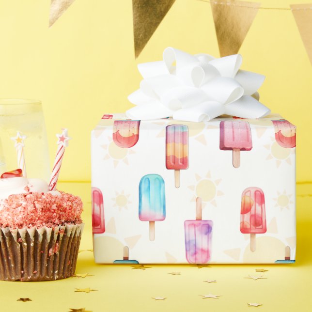 Papel De Regalo Patrón popsical de verano (Fiesta de cumpleaños )