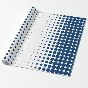 Papel De Regalo Patrón profesional de medio tono azul blanco