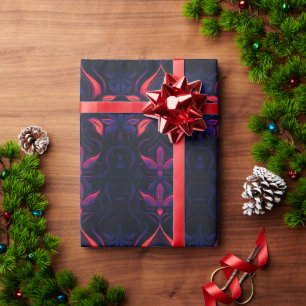 Papel De Regalo Patrón psicodélico neón Art Nouveau