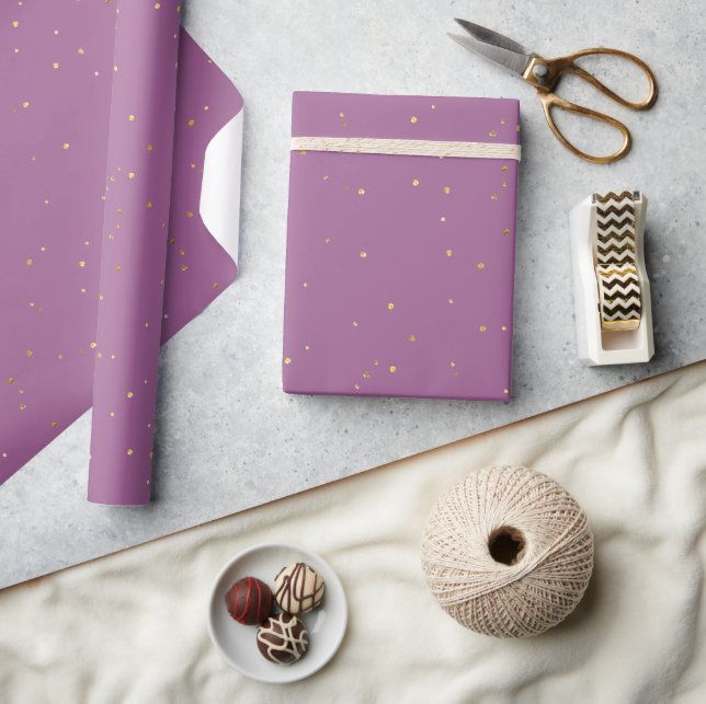 Papel De Regalo Patrón Purpurina púrpura elegante (Artesanía)