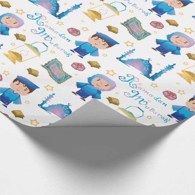 Papel De Regalo Patrón Ramadan Mubarak (Esquina)
