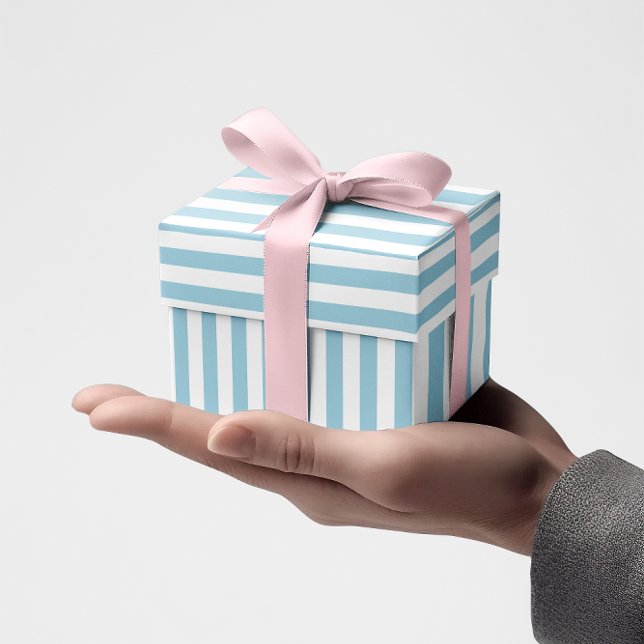 Papel De Regalo Patrón rayado azul claro (Light Blue Stripes Wrapping Paper)