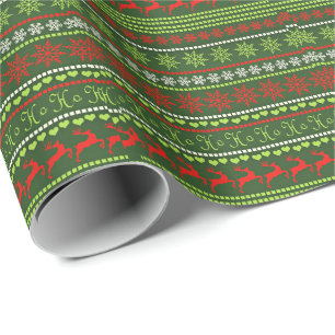 Papel De Regalo Patrón repetitivo de Navidad