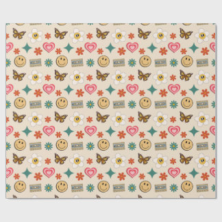 Papel De Regalo Patrón retro 01