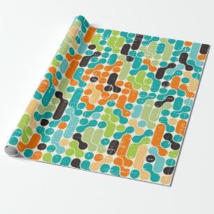 Papel De Regalo Patrón retro abstracto sin soldadura