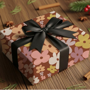 Papel De Regalo Patrón Retro Boho de Poder Floral