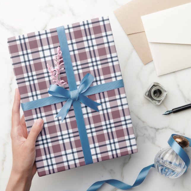 Papel De Regalo Patrón retro claro gris marrón blanco (Regalar)