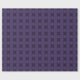 Papel De Regalo Patrón Retro de Color Púrpura Oscuro