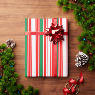 Papel De Regalo Patrón Retro de Navidad Alegre Fiesta Navideña