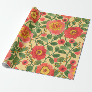 Papel De Regalo Patrón retro sin costuras de color acuático