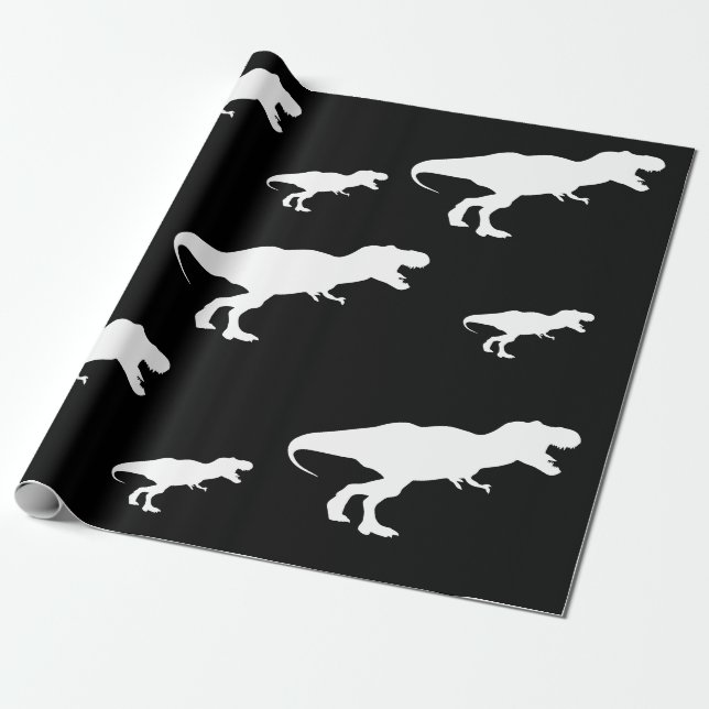 Papel De Regalo Patrón Rex de Dinosaurio T (Desenrollado)