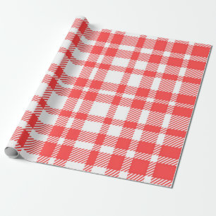 Papel De Regalo Patrón rojo de Gingham