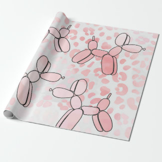 Papel De Regalo Patrón rosa de Leopardo de los globos