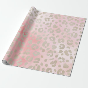 Papel De Regalo Patrón rosa Leopardo
