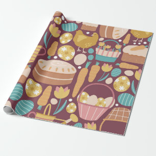 Papel De Regalo Patrón ruso de celebración de Pascua