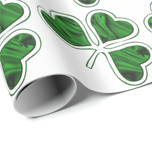Papel De Regalo Patrón Shamrock irlandés