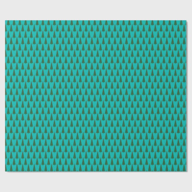 Papel De Regalo Patrón simple de árbol de Navidad (Superficie plana)