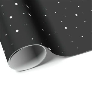 Papel De Regalo Patrón simple de copo de nieve en blanco y negro
