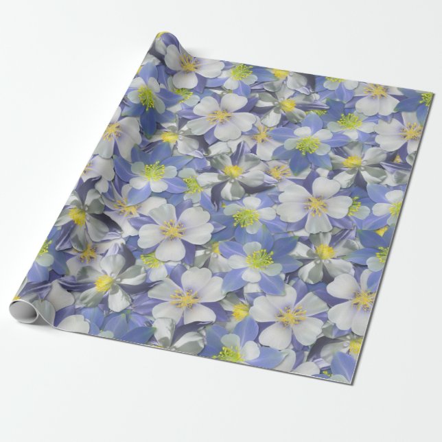 Papel De Regalo Patrón sin costura de Columbines (Desenrollado)