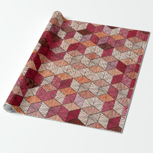 Papel De Regalo Patrón sin fisuras bordado. Bohemio.