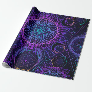 Papel De Regalo Patrón sin fisuras de geometría sagrada. Símbolos 
