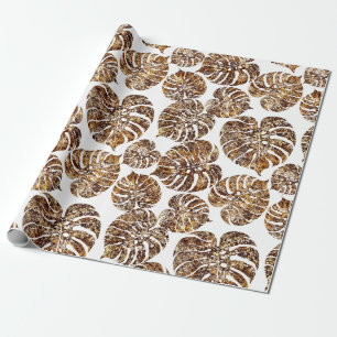 Papel De Regalo Patrón sin fisuras de la monstera de la palma