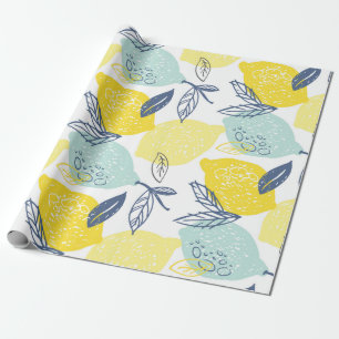 Papel De Regalo Patrón sin fisuras de limonada dibujada a mano