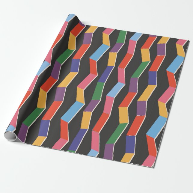 Papel De Regalo Patrón sin fisuras del zig abstracto del arcoiris, (Desenrollado)