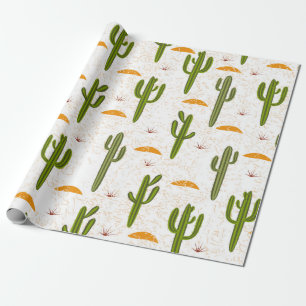 Papel De Regalo Patrón sin foco, cactus, textura de arena, st mexi