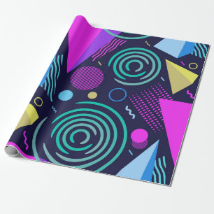Papel De Regalo Patrón sin foco con diferentes tipos geométricos