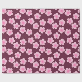Papel De Regalo Patrón sin foco de flor rosada frangipani