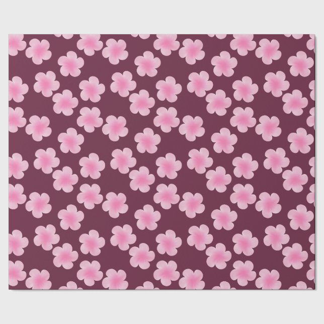 Papel De Regalo Patrón sin foco de flor rosada frangipani (Costura)