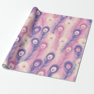 Papel De Regalo Patrón sin foco de la pluma de San Valentín en ros