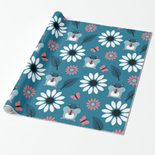 Papel De Regalo Patrón sin foco de martillo y girasol
