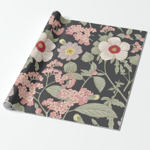 Papel De Regalo Patrón sin foco. Hermoso reino floreciente de tela