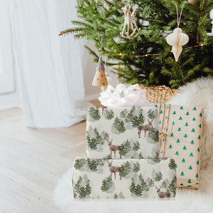 Papel De Regalo Patrón sin problemas del bosque acuático