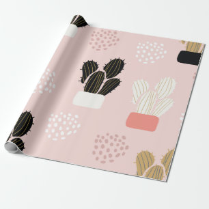 Papel De Regalo Patrón sin soldadura con cactáceos succulantes dej