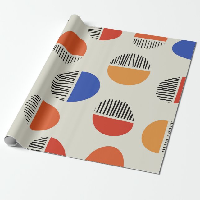 Papel De Regalo Patrón sin soldadura de los círculos abstractos, f (Desenrollado)