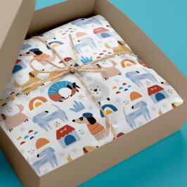 Papel De Regalo patrón sin soldadura de perro loco personalizado