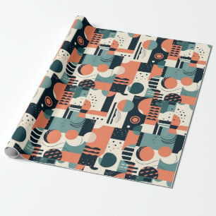 Papel De Regalo Patrón sin soldadura mínimo abstracto - Geométrico