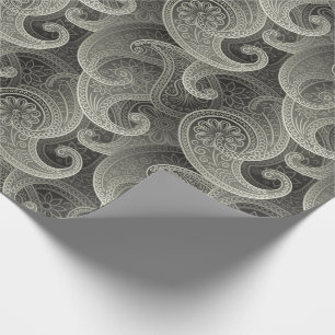 Papel De Regalo Patrón sin tiempo Platinum Paisley