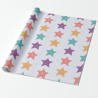 Papel De Regalo Patrón Starfish colorido