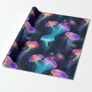 Papel De Regalo Patrón submarino de gelatina luminescente