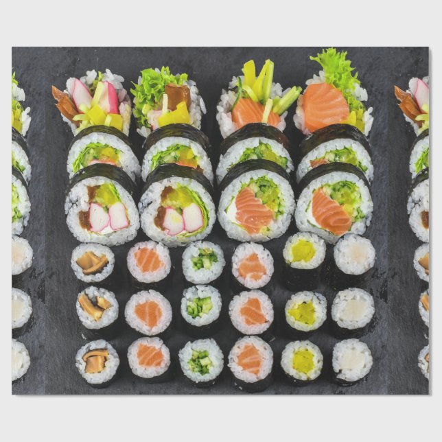 Papel De Regalo Patrón sushi japonés de comida (Superficie plana)
