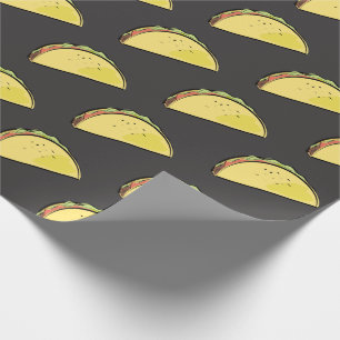 Papel De Regalo Patrón taco negro