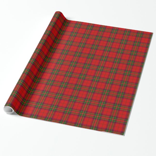 Papel De Regalo Patrón Tartan Plaid Fabric (Desenrollado)