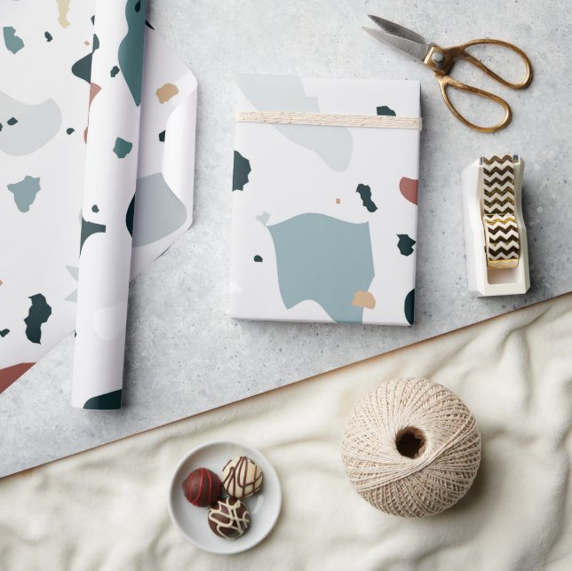 Papel De Regalo Patrón Terrazo (Artesanía)