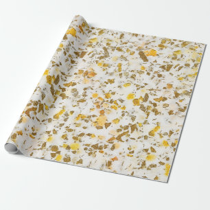 Papel De Regalo Patrón Terrazzo de espectros modernos amarillos y