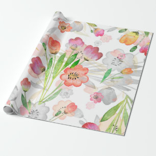 Papel De Regalo patrón transparente abstracto composición floral t