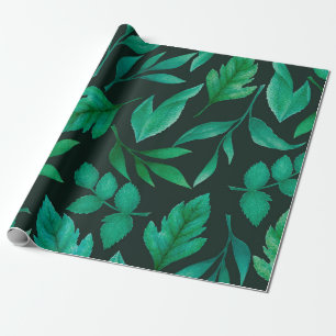 Papel De Regalo Patrón transparente de acuarela con azul pintado a